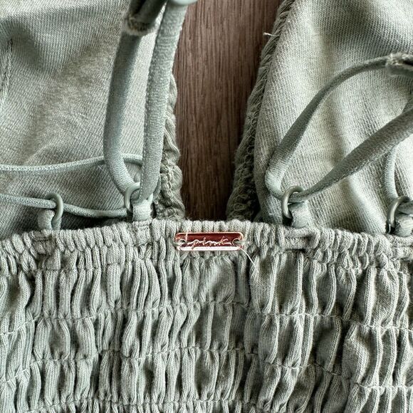 PINK Victoria’s Secret Strappy Ruched Bralette XS Green - Picture 5 of 6